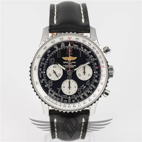 breitling stainless steel black dial black subdials arabic numerals|Breitling Navitimer 8 DLC Coated Stainless Steel Black Arabic .